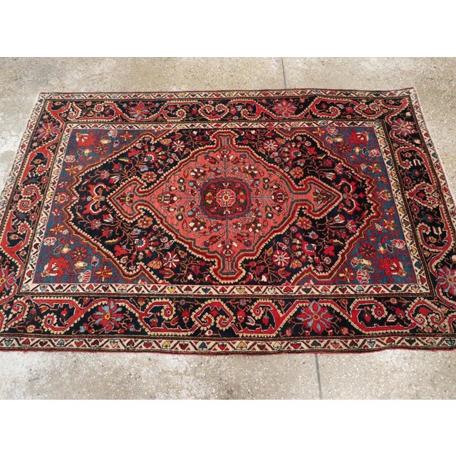 Galerie Shabab Collection Early 20th Century Persian Sarouk Throw Rug For Sale - Image 4 of 8