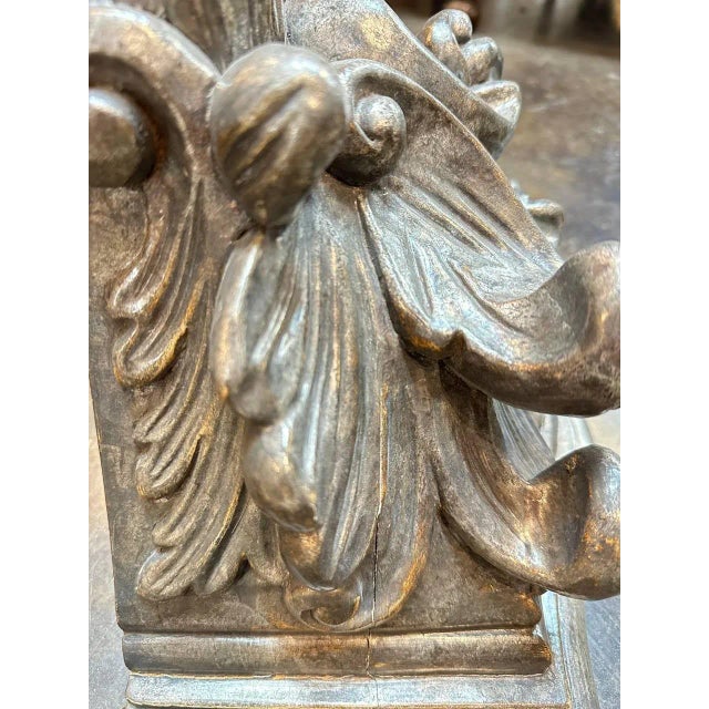 Italian Vintage Intricately Hand Carved Wall Bracket For Sale - Image 12 of 12