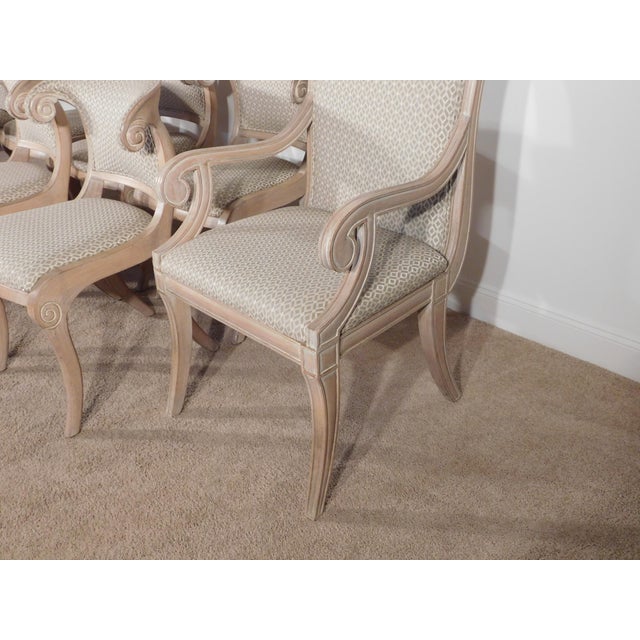 Vintage Set of 8 Casa Stradivari Nyc Custom Klismos Dining Chairs 2 Arms 6 Sides For Sale In South Bend - Image 6 of 18