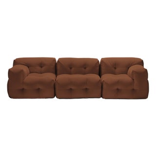 Not-a-Sofa Three-Seater Sofa in Chocolate Velour from EMKO For Sale
