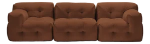 Not-a-Sofa Three-Seater Sofa in Chocolate Velour from EMKO