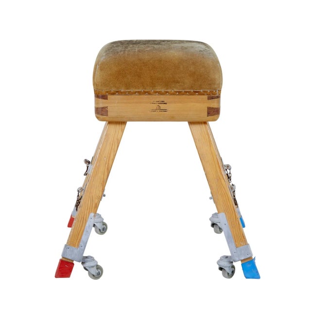 Mid-Century Swedish Pine Gym Horse, 1950s For Sale - Image 4 of 9