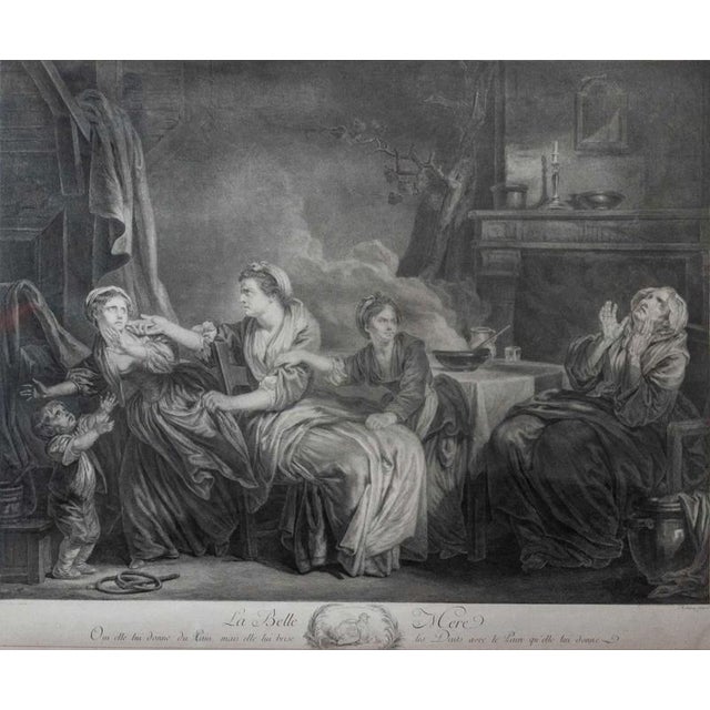 Unknown Artist, La Belle Mère, 18th Century, Copper Engraving For Sale - Image 6 of 6