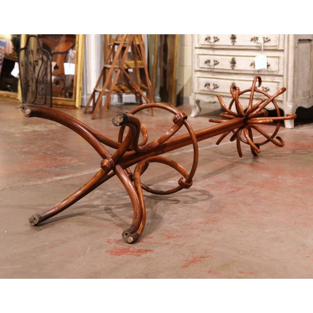 Early 20th Century Carved Bentwood Coat Stand With Umbrella Ring Style Chairish