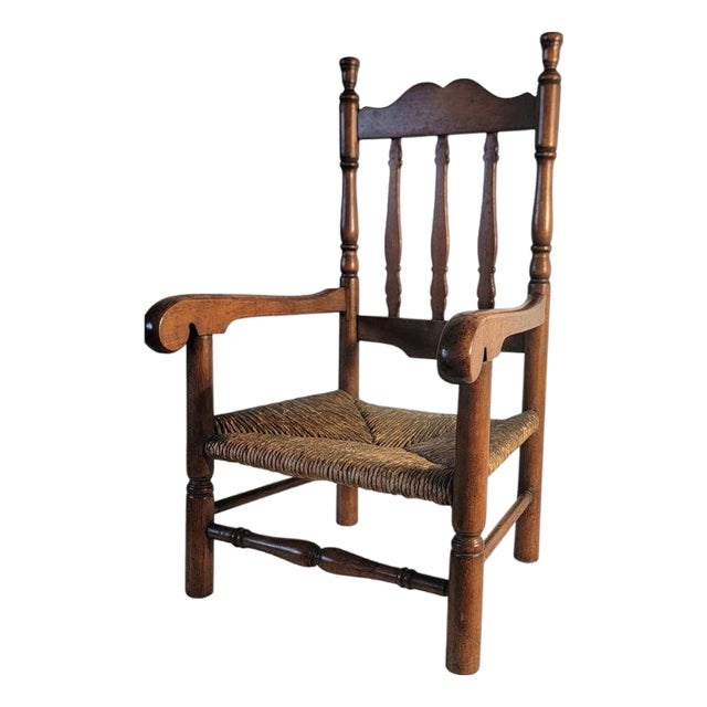 19Thc Banister Back Child;s Chair From New England For Sale