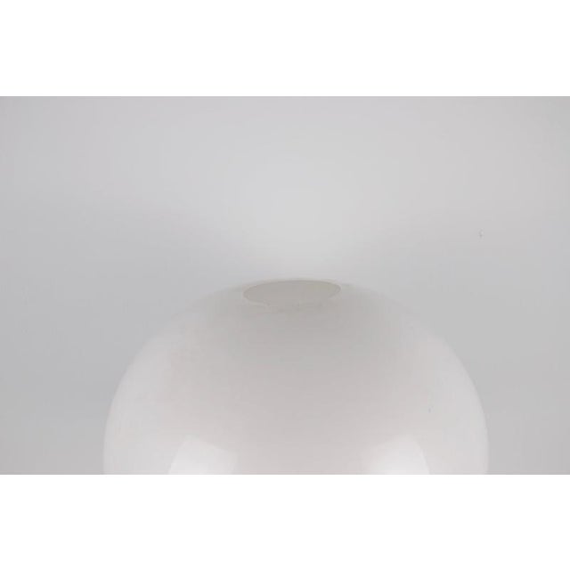 1970s Italian Brass Wall Lamp with Opaline Acrylic Glass Dome attributed to Arteluce, 1970s For Sale - Image 5 of 18