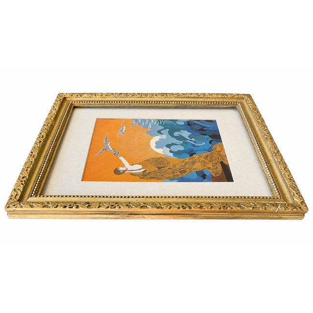 1982 Erté “Wings of Victory” Framed Bookplate For Sale In New York - Image 6 of 7
