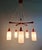 Large Scandinavian Chandelier in Teak and Satin White Opaline Glass, 1960s For Sale - Image 10 of 17