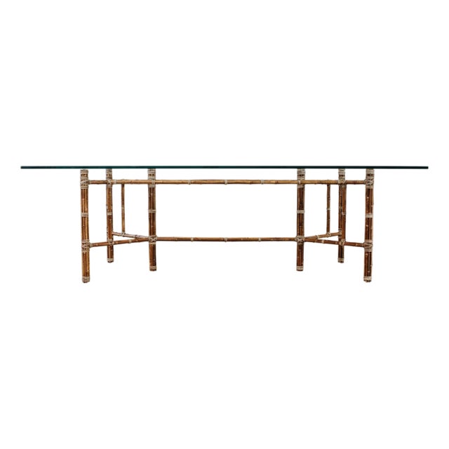 McGuire Organic Modern Rectangular Bamboo Dining Table 8 Ft. For Sale