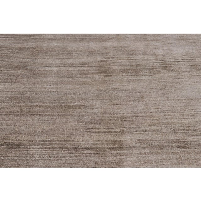 Rug & Kilim Rug & Kilim’s Oversized Modern Textural Rug in Brown, White and Beige Striae - 11x18 For Sale - Image 4 of 8