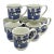 Late 20th Century Johnson's Brothers Blue Willow Chinoiserie Mugs Made in England -Set of 8 For Sale