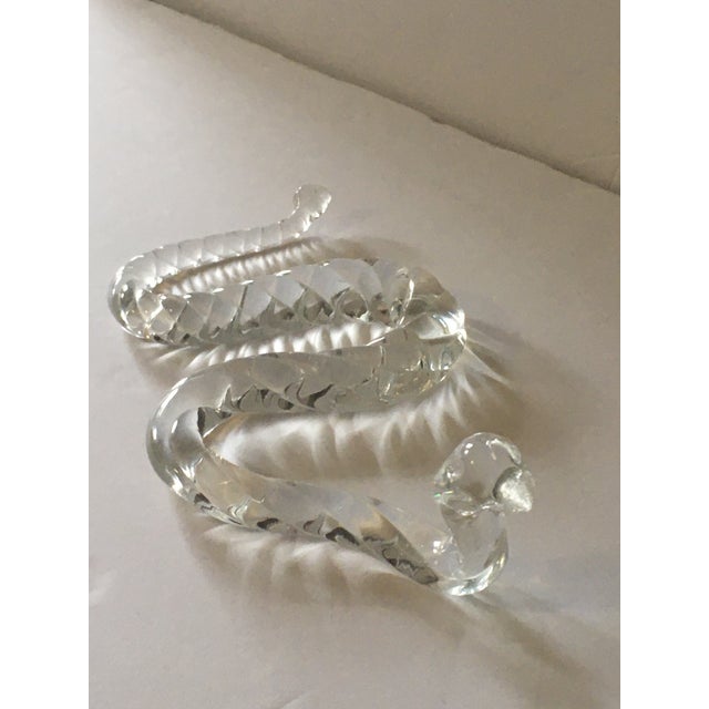 Glass 1970s Hand Blown Glass Snake For Sale - Image 7 of 11