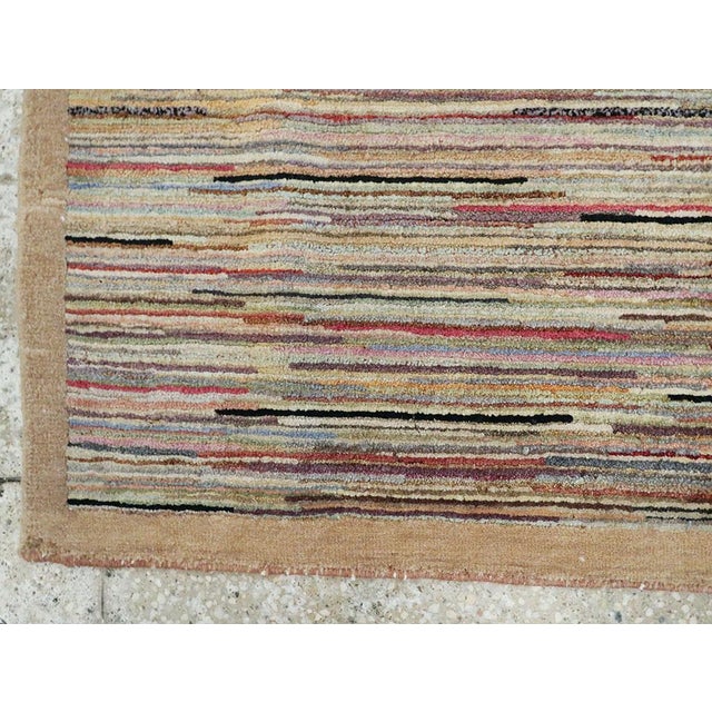 Textile Galerie Shabab Collection Mid-20th Century Chinese Art Deco Throw Rug For Sale - Image 7 of 9