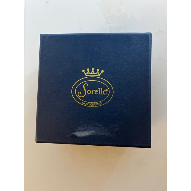 Silver 1980s Glass Heart Shaped Ornament With Silver Tones For Sale - Image 8 of 8