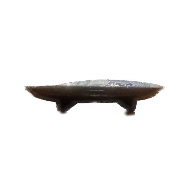 Vintage Hand-Painted Ken Edwards "El Palomar" Tonala Pottery Oval Footed Platter For Sale - Image 4 of 6