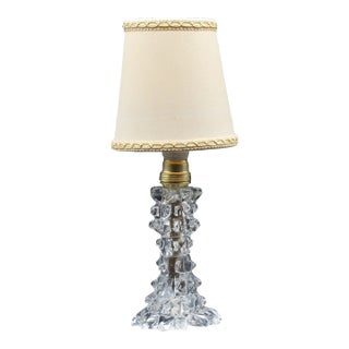 1940s Charming Table Lamp in Rostrato Murano Glass Vase for Barovier & Toso For Sale