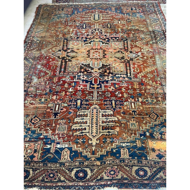 Antique Heriz Fantastic Personality & Colors, C. 1910-20's Rug 9 x 12 For Sale - Image 16 of 16