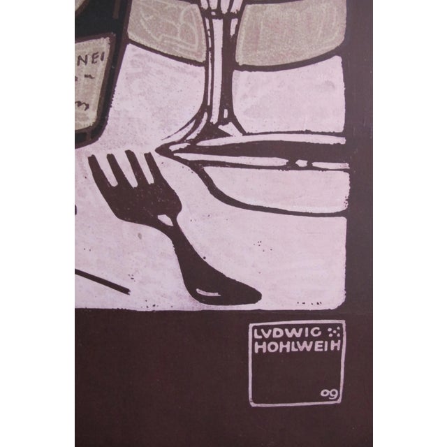 1900 - 1909 Ludwig Hohlwein 1909 Art Deco Poster, Wilhelm Mozer For Sale - Image 5 of 8