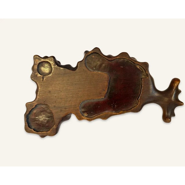 Pair of 17th Century Late Ming Bronze Foo Dogs With Stands For Sale - Image 10 of 13