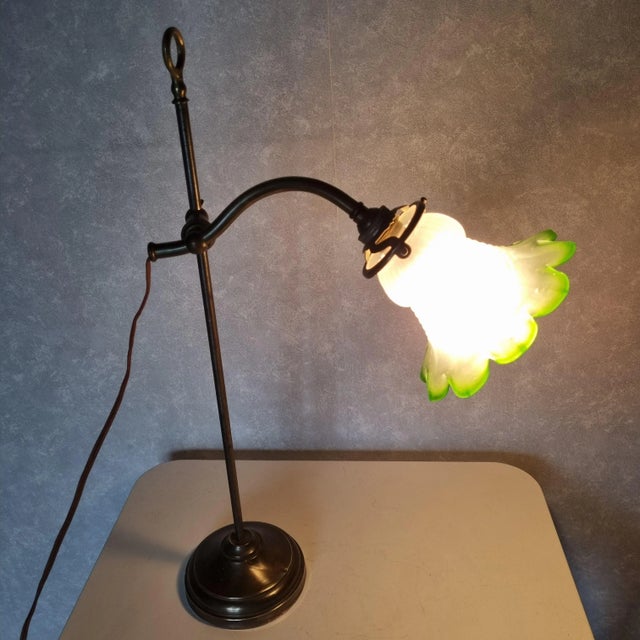 Art Nouveau Brass Desk Lamp, 1910s For Sale - Image 3 of 11