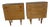 Vintage Nightstands with Original Black Opaline Glass by Novy Domov, 1960s, Set of 2 For Sale