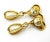 Chanel Chanel Vintage Gold Plated CC Heart Pearl Tear Drop Dangle Clip on Large Earrings For Sale - Image 4 of 6