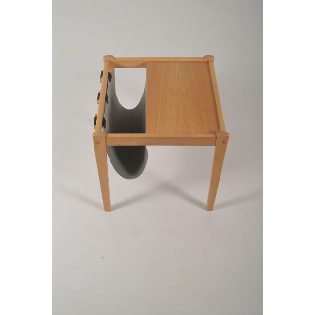 Wood Danish Side Table with Magazine Holder by S.P. Jensen for BRDR Furbo, 1960s For Sale - Image 7 of 9