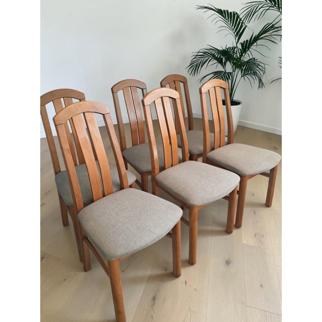Vintage Oak Dining Chairs, 1990s, Set of 6 For Sale - Image 3 of 18