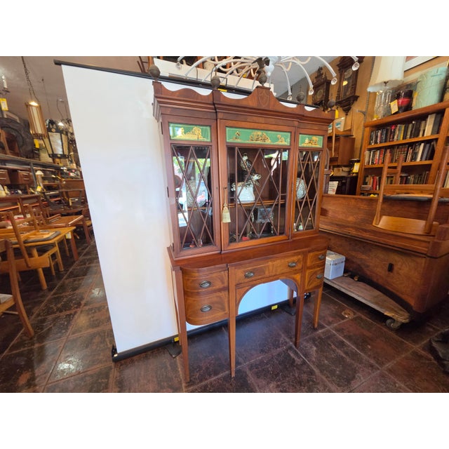 American Federal Mount Vernon Landstrom Company Mahogany Bookcase China Cabinet High Quality built.