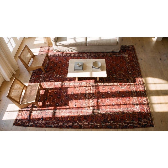 19th Century Turkmen Engsi Carpet ( 4 7" x 5'2" - 140 x 157 ) For Sale - Image 14 of 15