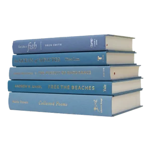 Decorative Books - Marlin Book Stack - 5 Blue Books