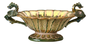 Lustered Majolica Centerpiece by Alberto Rubboli