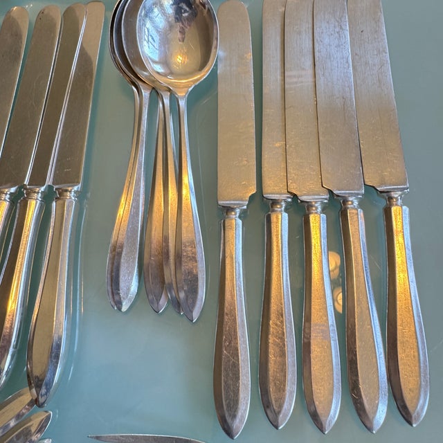 Vintage Silverplate Patrician Art Deco - 48 pcs For Sale - Image 9 of 11