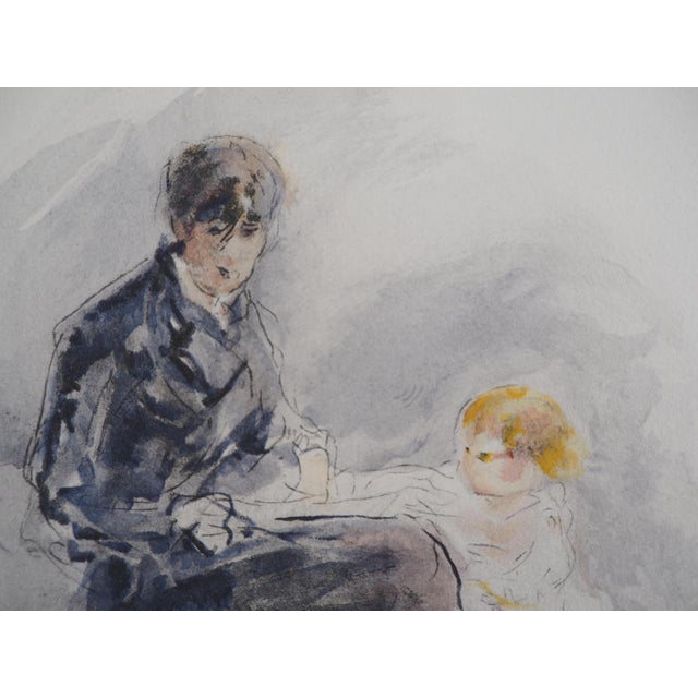 Modern After Berthe Morisot, Self-portrait with Her Daughter, 1946, Lithograph For Sale - Image 3 of 6