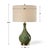 2020s Olive Green Ceramic Table Lamp For Sale - Image 5 of 5