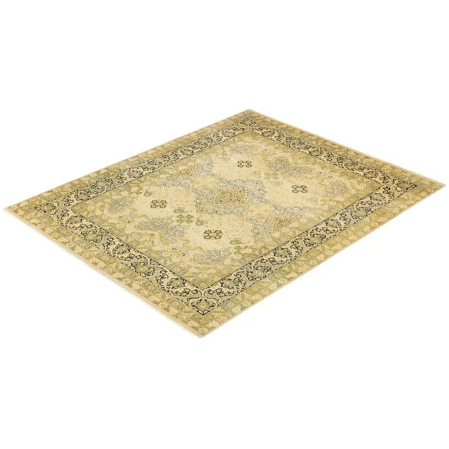 Ivory Mogul Collection Hand-Knotted Area Rug - Ivory 8' 2" x 10' 2" For Sale - Image 8 of 9