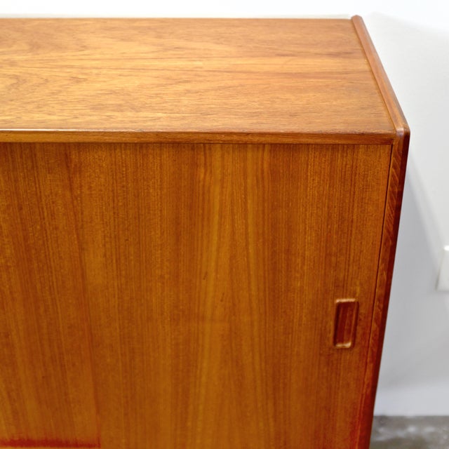 Westergaards Møbelfabrik Teak Model #29 Tall Sideboard / Highboard Attributed to Børge Dam For Sale - Image 10 of 17