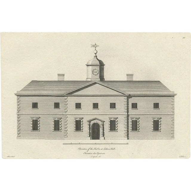 Colen Campbell, Illustration of the Stables of Lathom House in Lancashire, England, 1770, Print For Sale