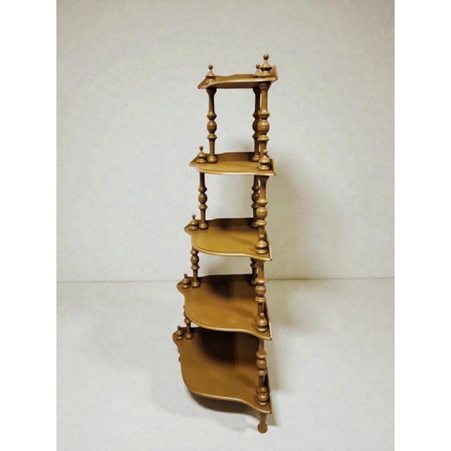 Large Napoleon III Turned Wood Corner Shelf, 1920s For Sale - Image 6 of 10