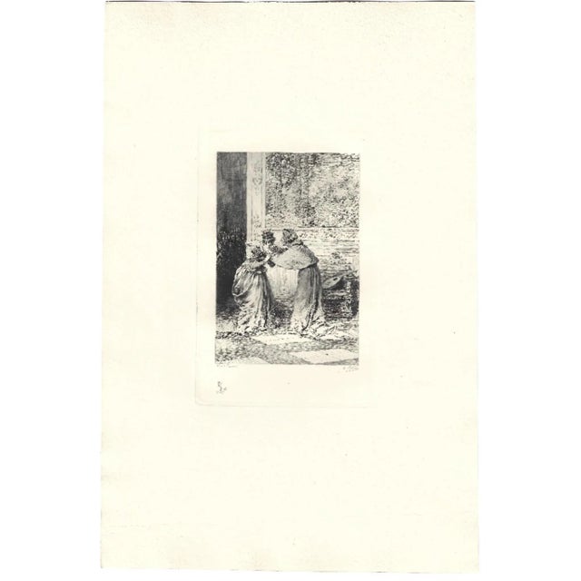 Le Cardinal de Lorraine – From Les Dames Galantes is an original b/w etching on laid ivory-colored paper, by Émile...