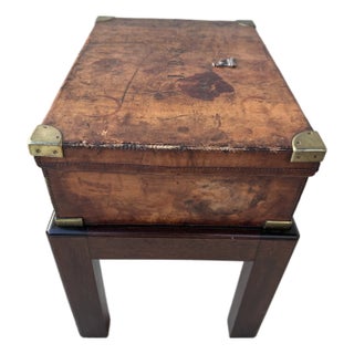 Early 20th Century John Rigby & Co Leather Cartridge Magazine on a Stand For Sale