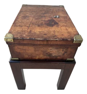 Early 20th Century John Rigby & Co Leather Cartridge Magazine on a Stand