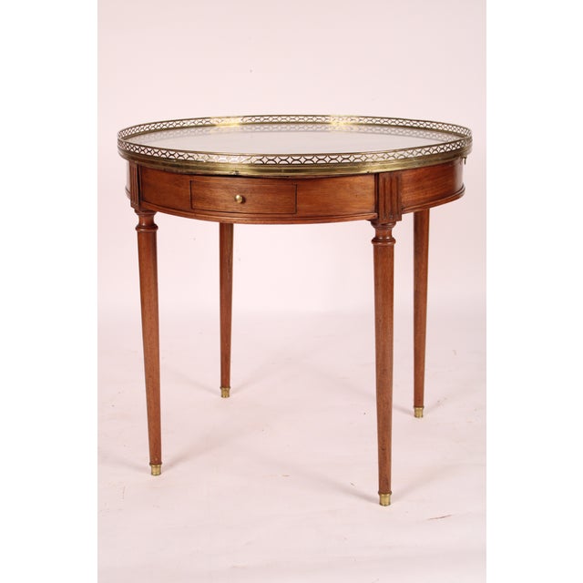 French Antique Louis XVI Style Mahogany Bouillotte Table For Sale - Image 3 of 11