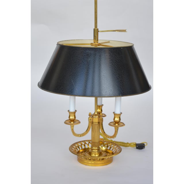 Brass Tole Table Lamps - a Pair For Sale In Los Angeles - Image 6 of 7