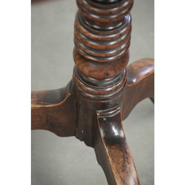 Antique English Oak Tilt-Top Table in Square Shape, 19th Century For Sale - Image 11 of 15