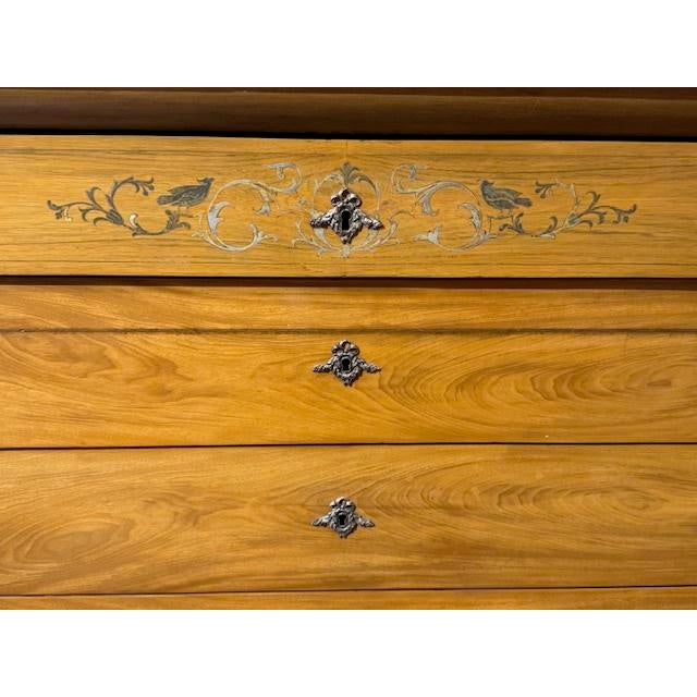 French Charles X Commode With Silver Inlay For Sale In Dallas - Image 6 of 6