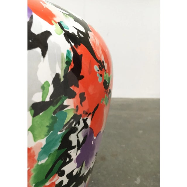 Large Vintage Postmodern German Floral Floor Vase from Steuler For Sale - Image 11 of 18