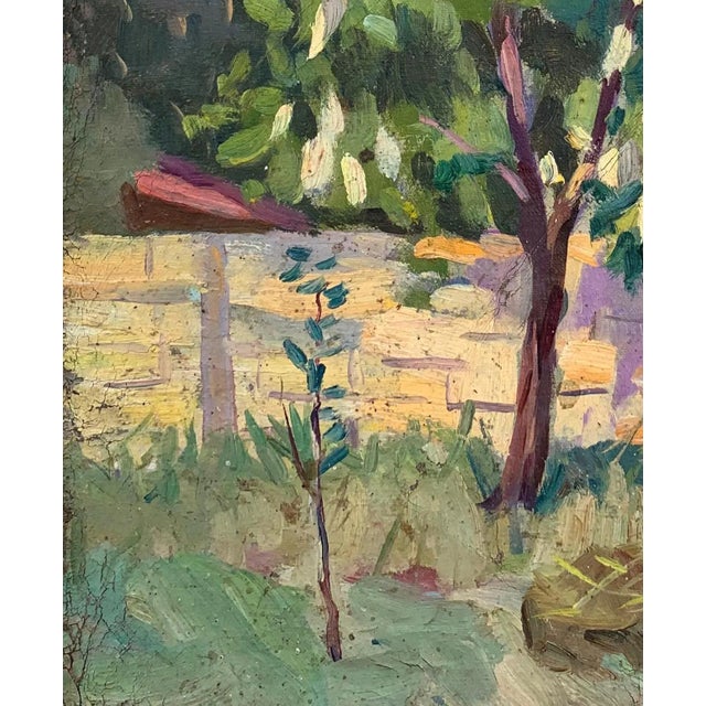 1970s Vintage Summer Landscape Oil Painting, Ukrainian Impressionism, 1970s 39-30 For Sale - Image 5 of 6