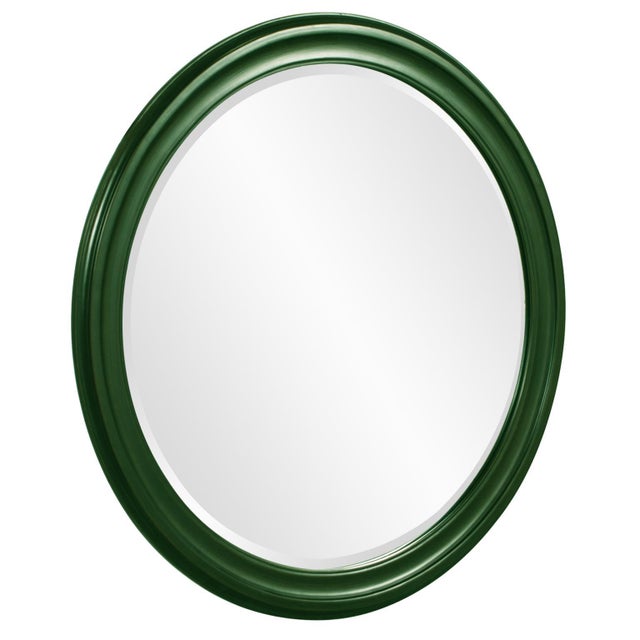 The George Mirror features our bold glossy hunter green lacquer finish. The Round frame is made from wood and is accented...