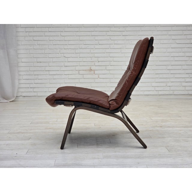 Brown Vintage Danish Lounge Chair from Farsø Møbelfabrik, 1970s For Sale - Image 8 of 18